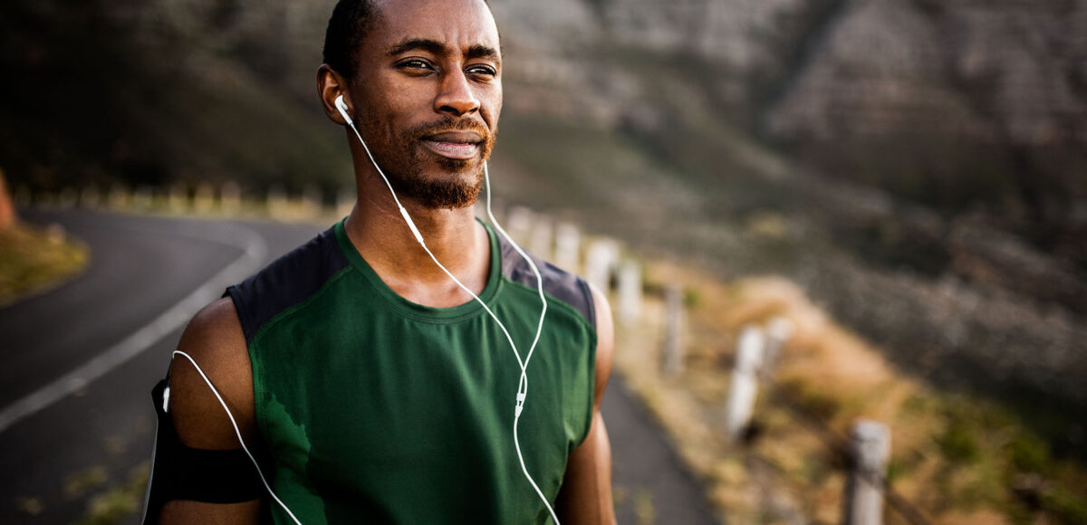 man focused on self development