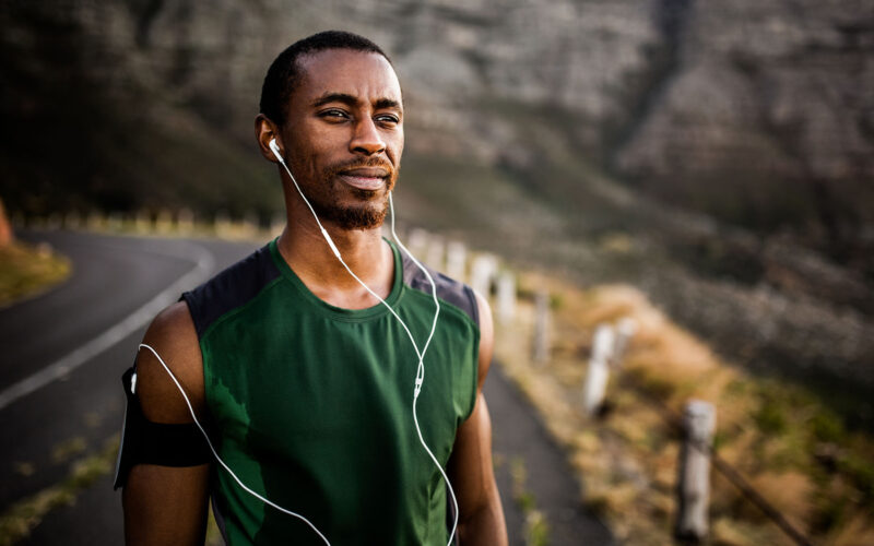 man focused on self development